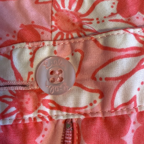 Lilly Pulitzer vintage white tag Pigs in a Blanket print cropped pants lined - Picture 5 of 14